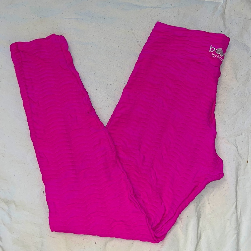 BOOTY BY BRABANTS. hot pink full length leggings